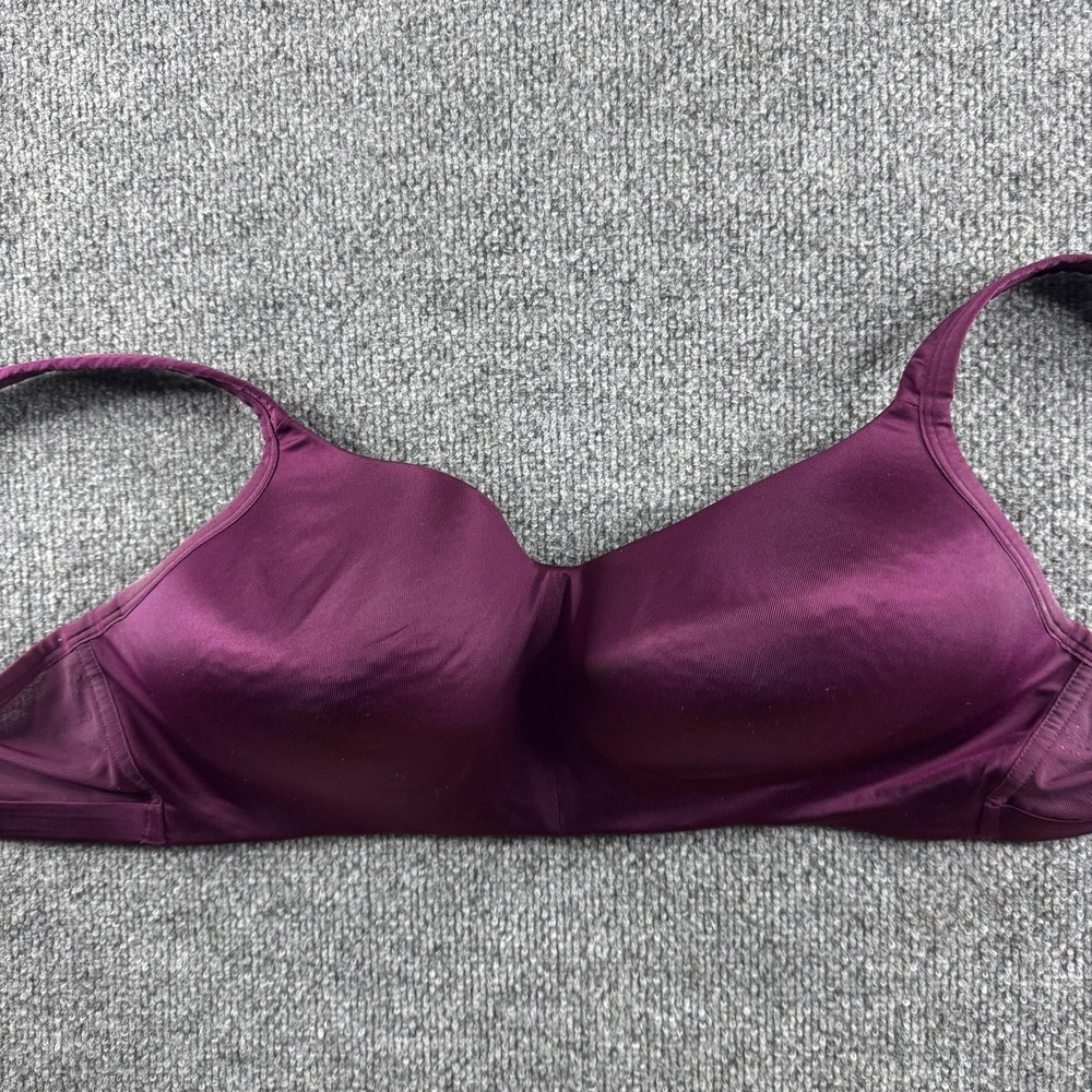 Cacique T-Shirt Bra Womens 40D Purple Molded Wireless Padded Microfiber Everyday
